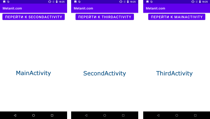 Взаимодействие между Activity в Android и Java