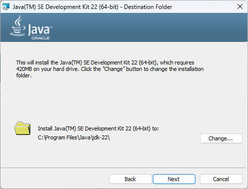 Установка компонентов Java Development Kit