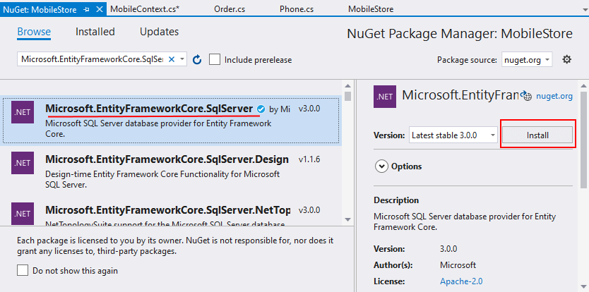 Microsoft.EntityFrameworkCore.SqlServer