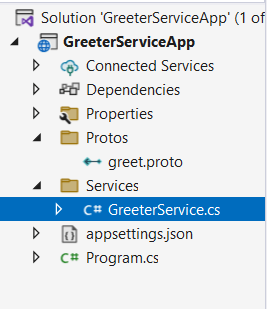 Определение сервиса grpc в C# и ASP.NET Core