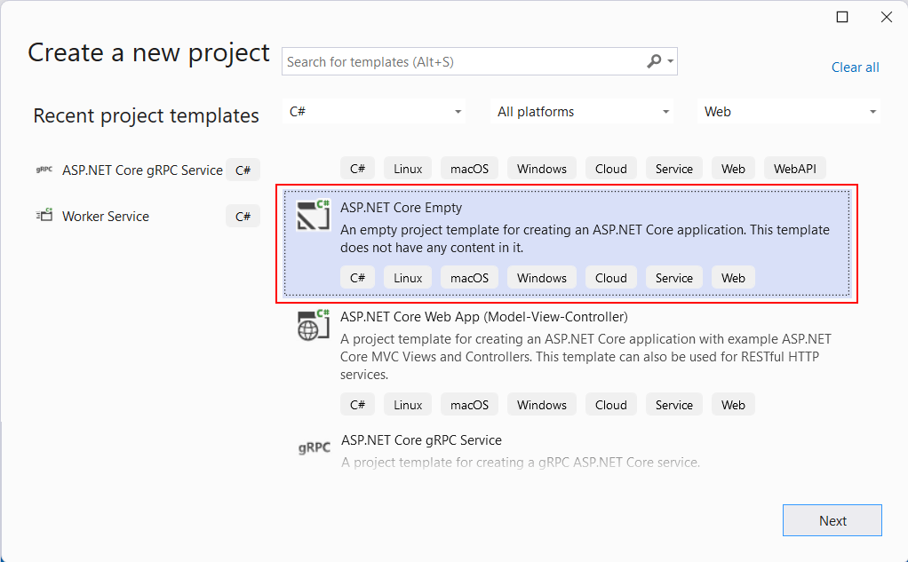 Создание проекта сервиса grpc с нуля на C# и .NET