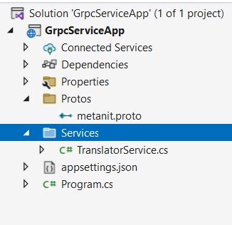 Добавление сервиса grpc в проект на C#
