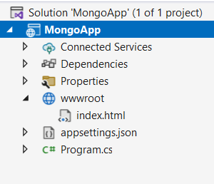 Создание клиента javascript для Web API и MongoDB в ASP.NET Core и C#