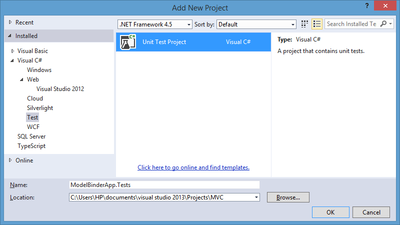 Добавление тестов к проекту в Visual Studio