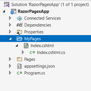 Установка каталога для страниц Razor в ASP.NET Core и C#