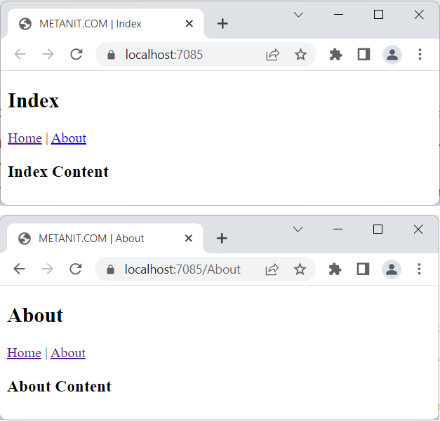 подключение layout в страницы Razor pages ASP.NET Core и C#