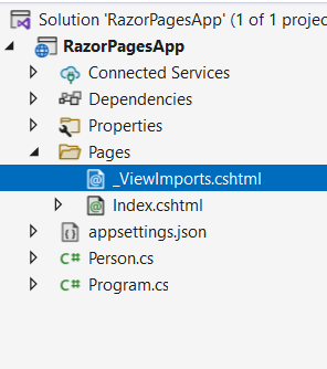 файл _ViewImports.cshtml в ASP.NET Core Razor Pages и C#