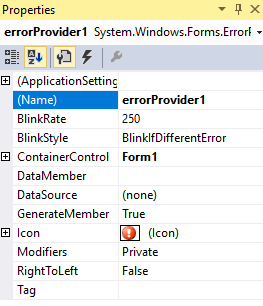 ErrorProvider в Windows Forms