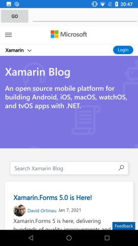 WebView in Xamarin