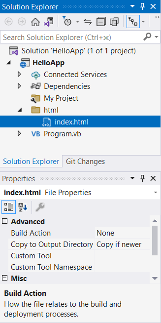 Отправка форм в ASP.NET Core и Visual Basic .NET