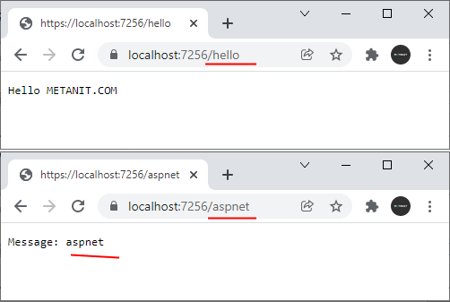 URL matching in ASP.NET Core и Visual Basic .NET