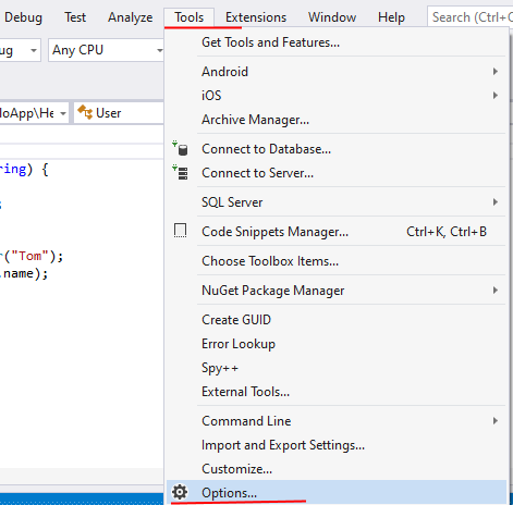Настройка TypeScript и Node.js в Visual Studio