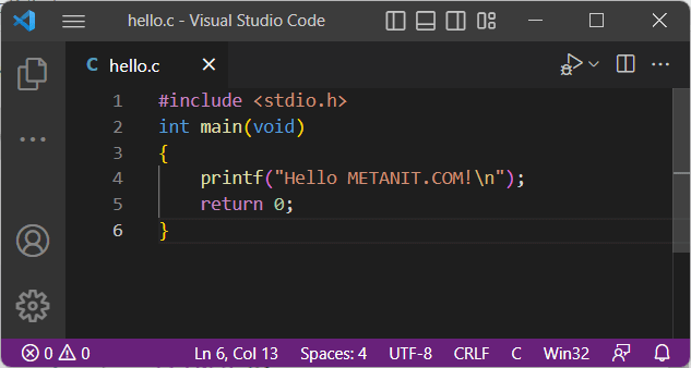 Язык программирования Си в Visual Studio Code