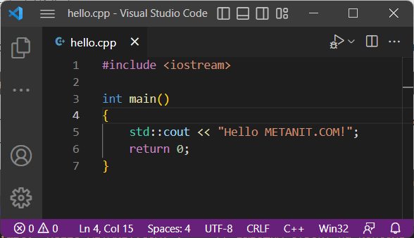 Язык программирования С++ в Visual Studio Code