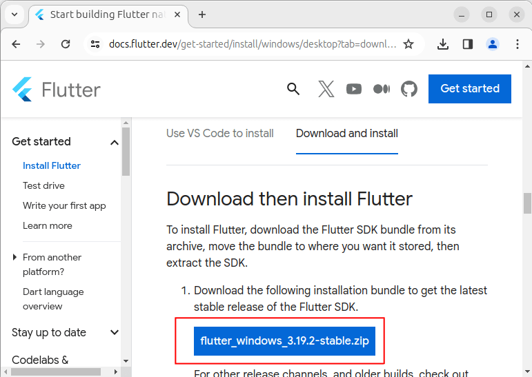 Установка Flutter SDK на Windows