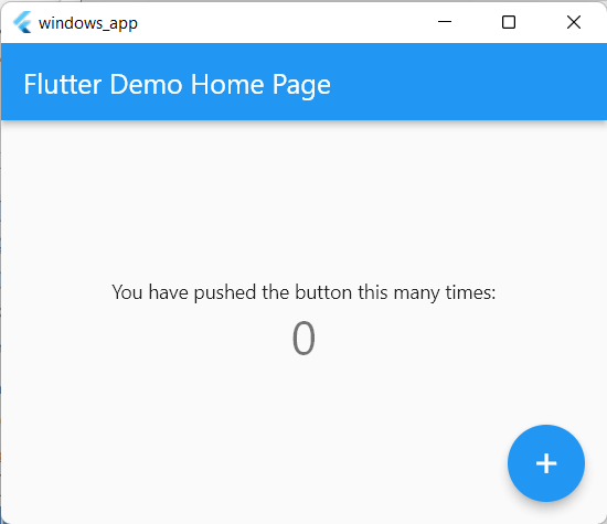 Первое приложение на Flutter в Windows