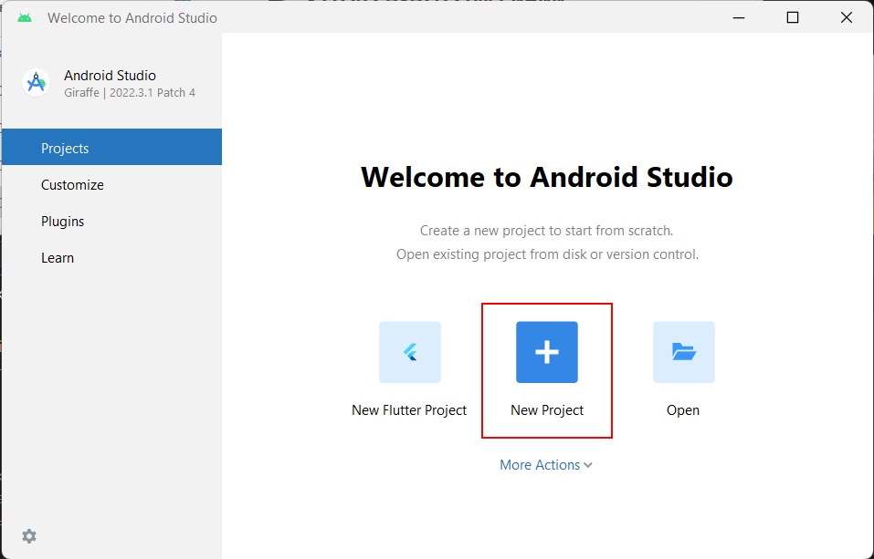 Первый проект в Android Studio