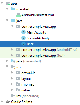 Добавление класса Java в Android и передача сложных объектов в MainActivity