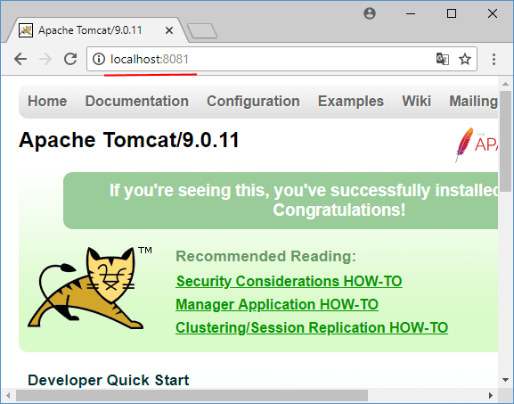Проверка Apache Tomcat