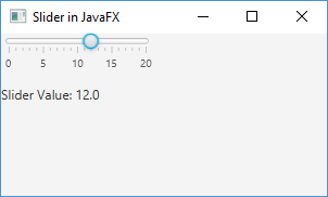 Бегунок слайдер в JavaFX