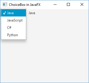 ChoiceBox in JavaFX