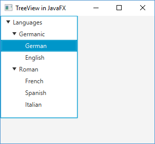 TreeView in JavaFX