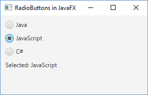 RadioButton in JavaFX