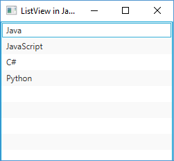 ListView in JavaFX