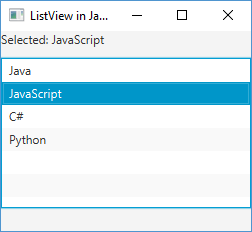Выбор элементов в ListView в JavaFX