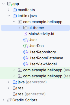 работа с SQLite через Room в приложении на Jetpack Compose и Kotlin в Android