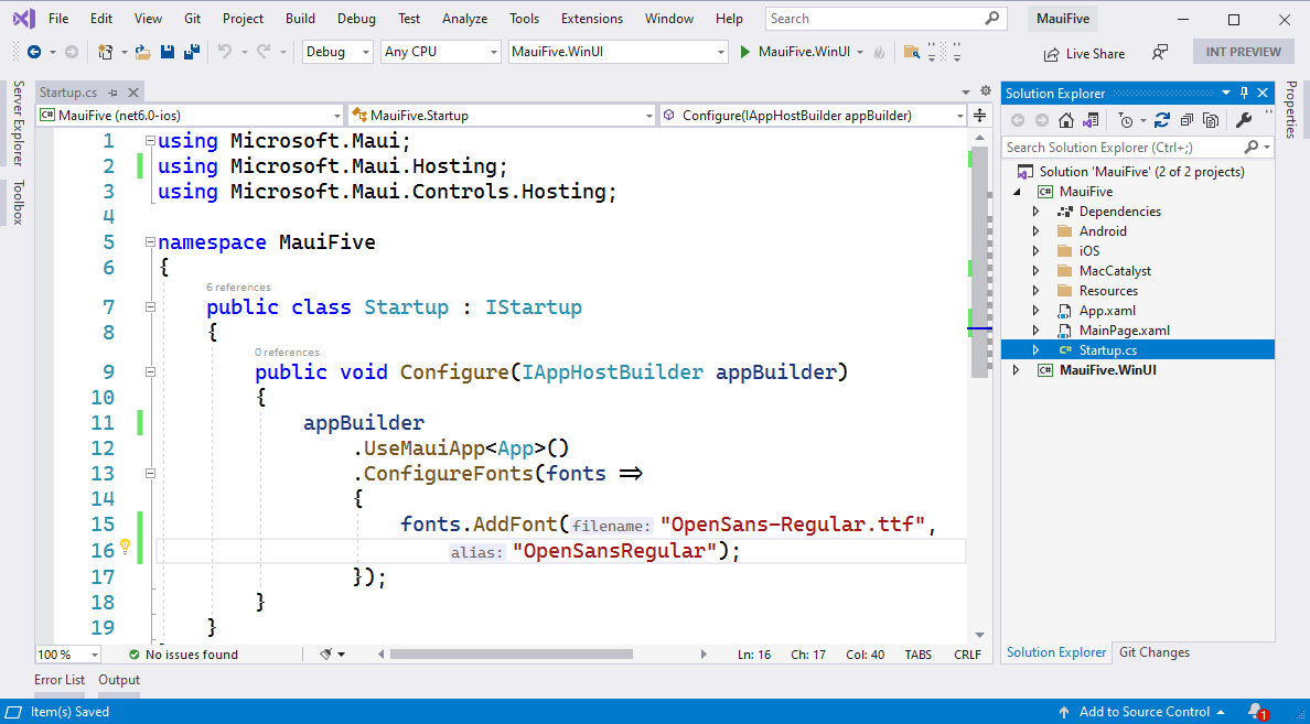 .NET 6 MAUI in Visual Studio