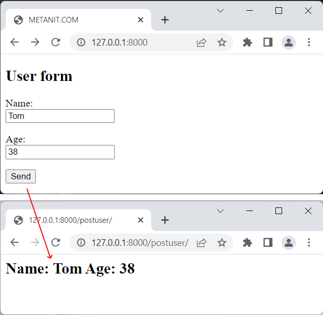 Отправка форм в веб-приложении на Django и Python