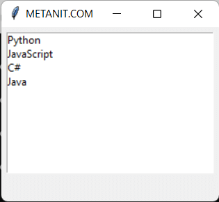 Listbox в tkinter и Python