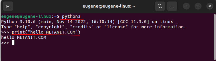 Первая программа на Python в Linux