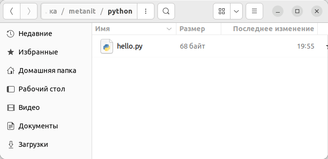 Создание скрипта на языке Python на Linux