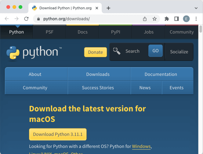 Установка Python на MacOS