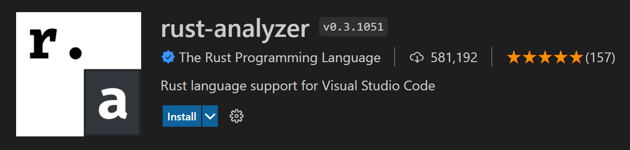 rust-analyzer extension в Visual Studio Code