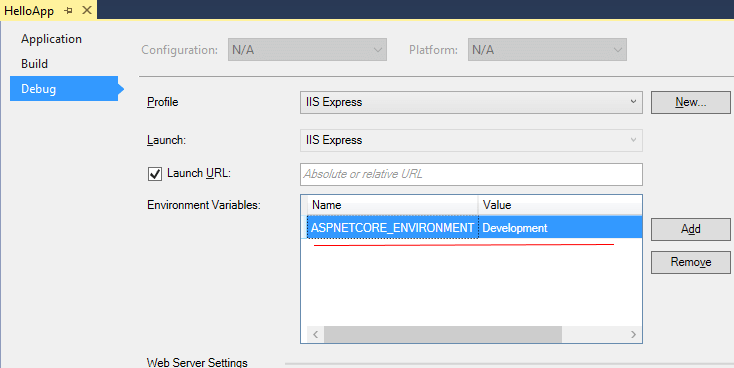 Environment Name in ASP.NET Core