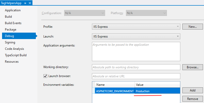 Переменная ASPNETCORE_ENVIRONMENT в ASP.NET Core
