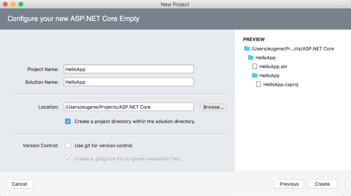 ASP.NET Core на MacOS