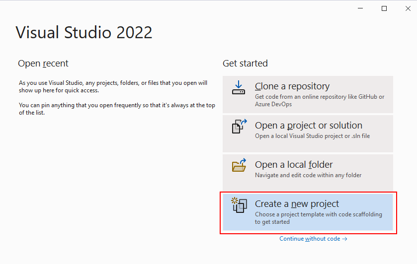 Создание первого проекта в Visual Studio 2022