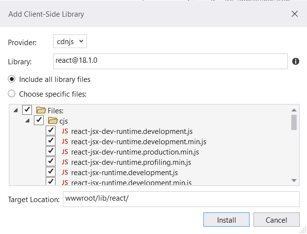 Library Manager in ASP.NET Core in Visual Studio