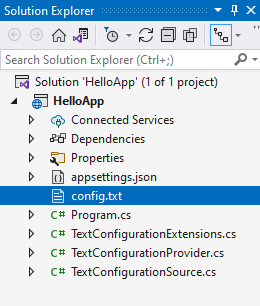 Создание провайдера конфигурации в ASP.NET Core и C#