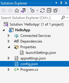 Конфигурация json в ASP.NET Core и C#
