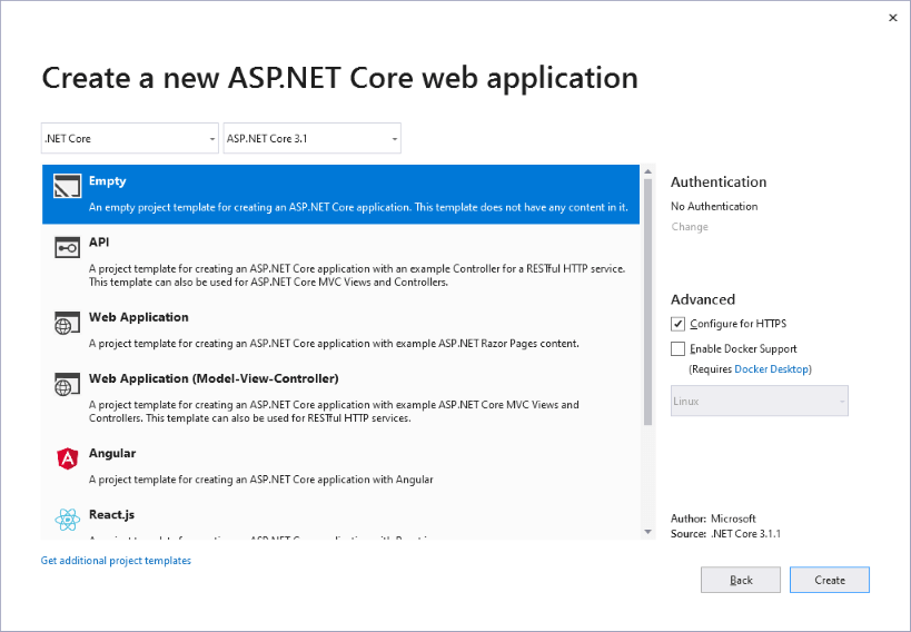 Angular in ASP.NET Core