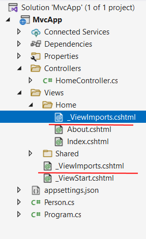 ViewImport in ASP.NET Core MVC и C#