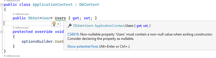 Nullable и DbSet в Entity Framework Core