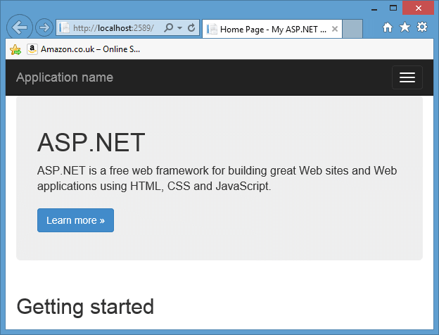 Первый проект на ASP NET MVC