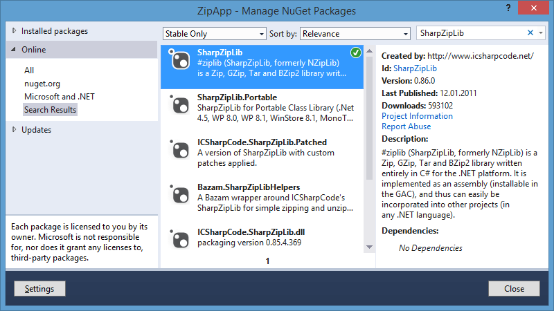 Создание архива файлов на лету в ASP.NET MVC 5