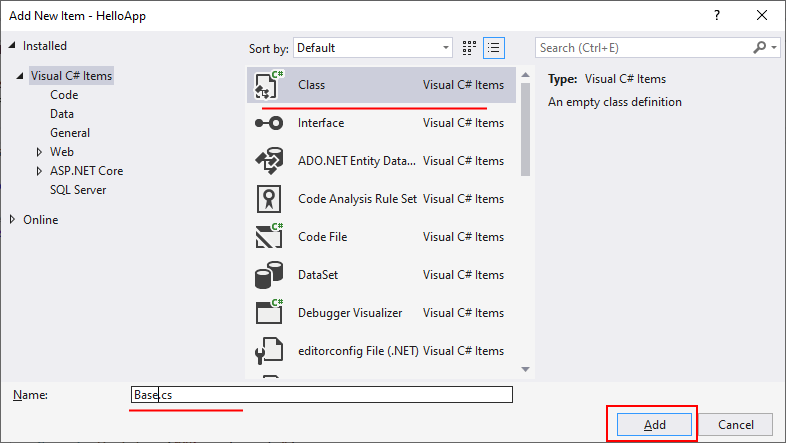 пространства имен уровня файла C# в Visual Studio